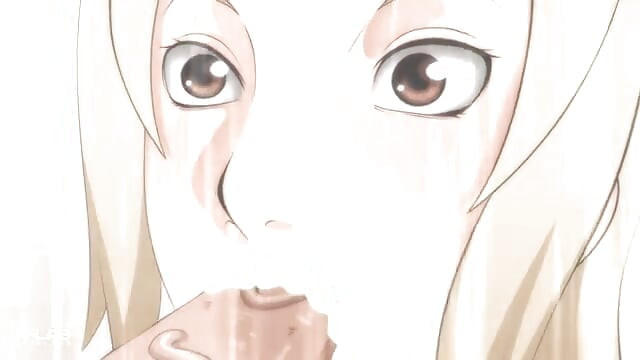 Tsunade blows this cock like a true mature woman