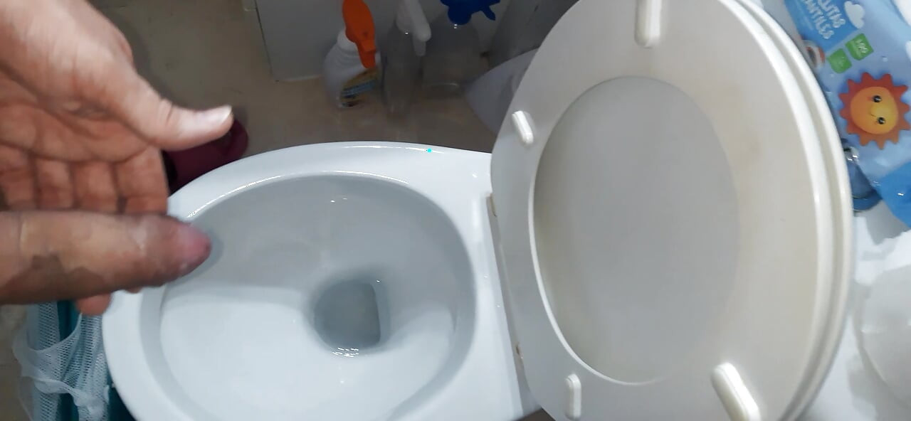 Bathroom cumshot