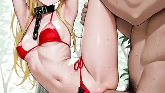 Hentai anime - My friend's boyfriend wants to fuck me and opens my legs to put his cock in me
