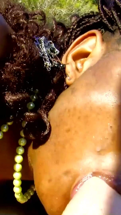 Powerful moment from "Black beauty rides white cock and swallows"