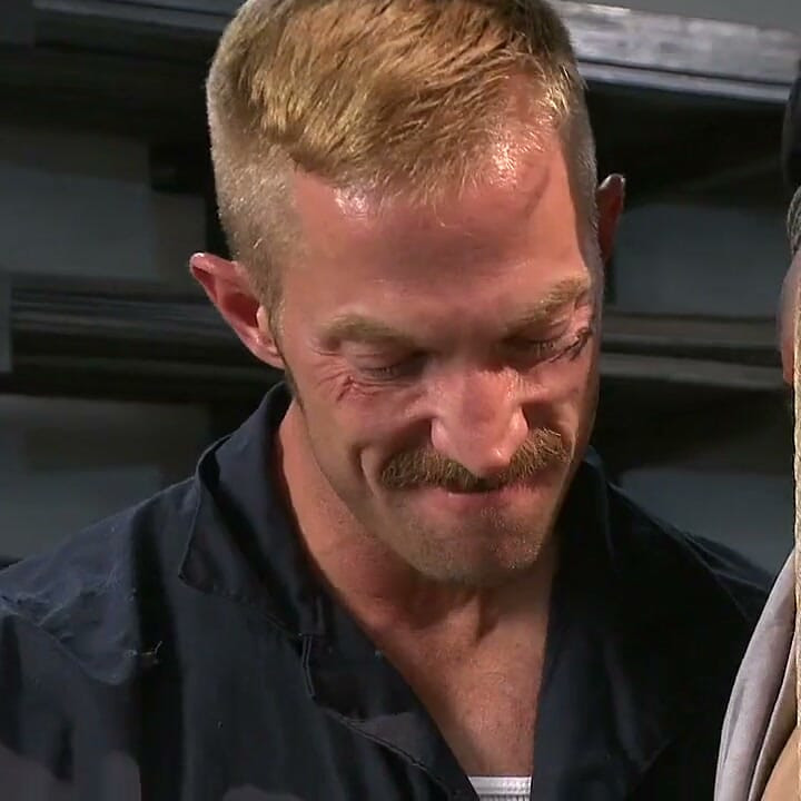 Cocky Businessman Bound and Fucked in the Metal Shop