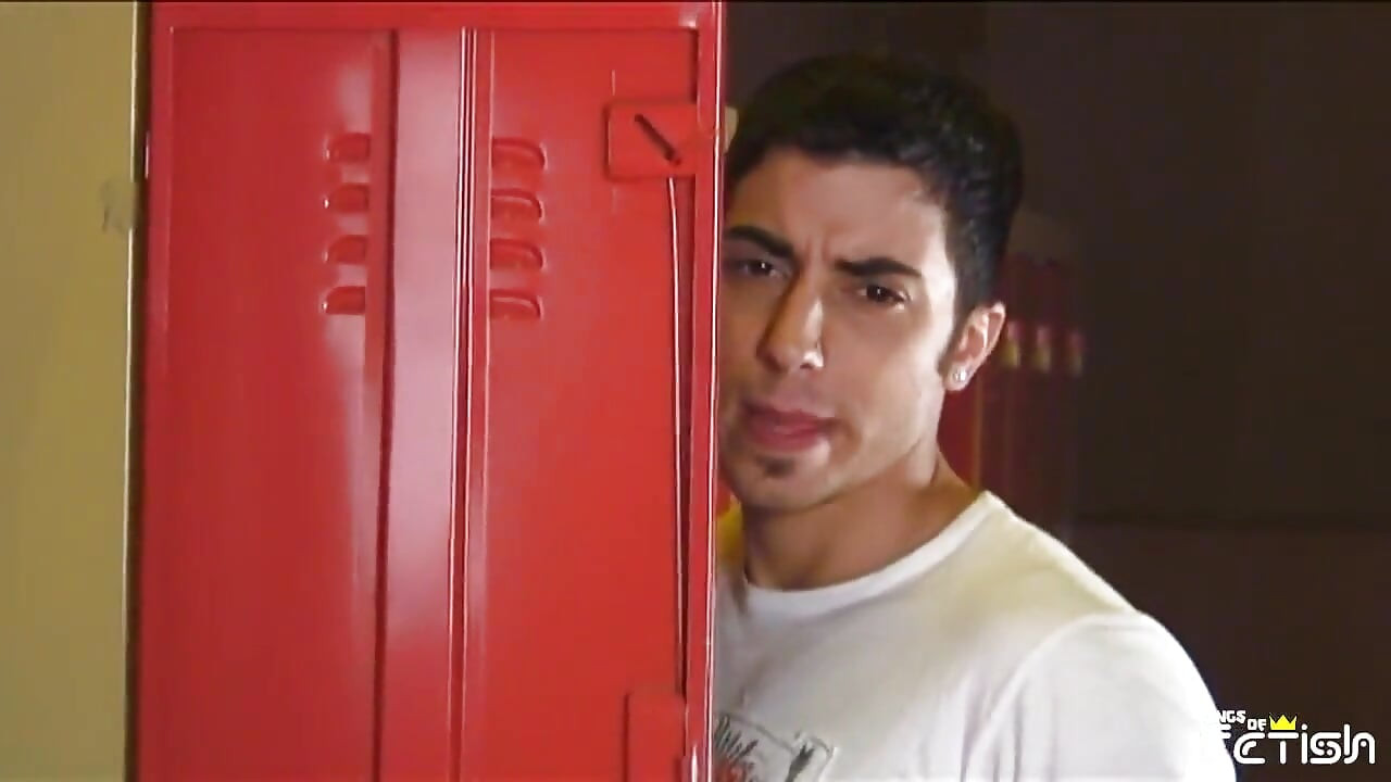 Two guys have passional anal sex while another one changes clothes and watches
