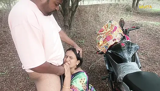 Kavita Bhabhi Fuck in jungle with Tatya in doggy style ass licking blowjob and dirty cum in mouth