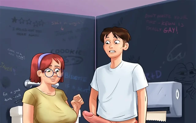 Summertime Saga Reworked - 5 in the College Toilets by Misskitty2k