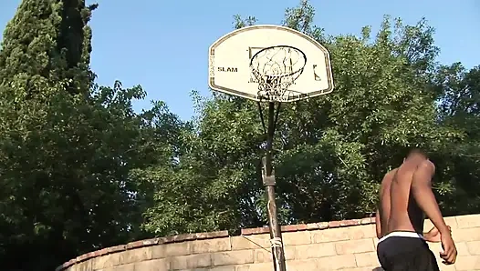 Hot blonde slut with big tits gets pounded by a hard massive black cock