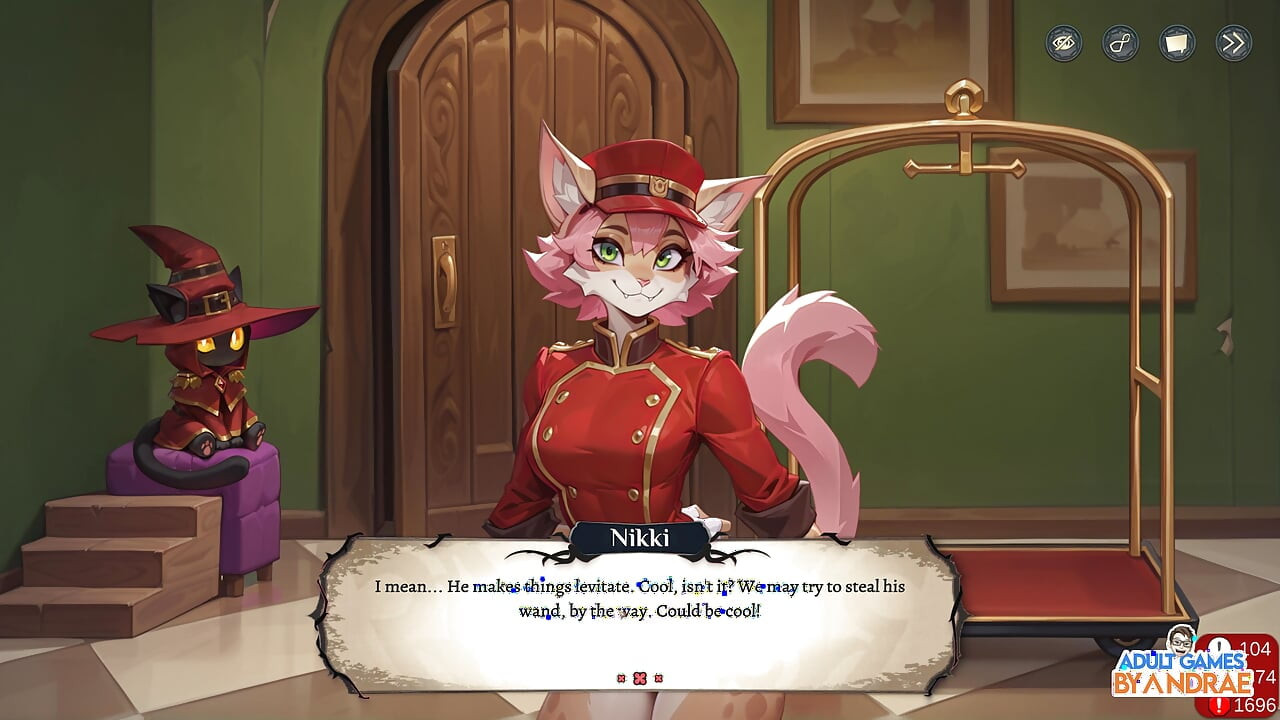 Gameplay dari hotel bagian 3 - bantuin nikki memilah koper dan mandi bareng griselda si huntress