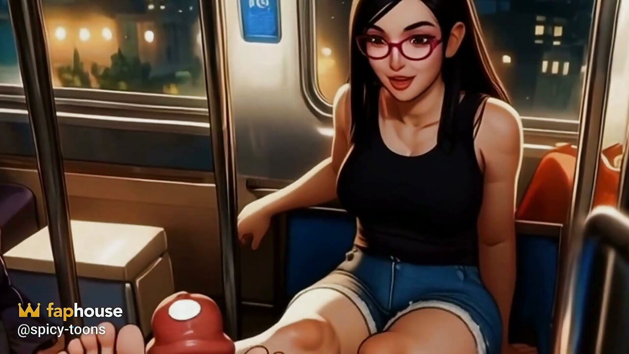 Hentai Girl Lin daje ci footjob w pociągu
