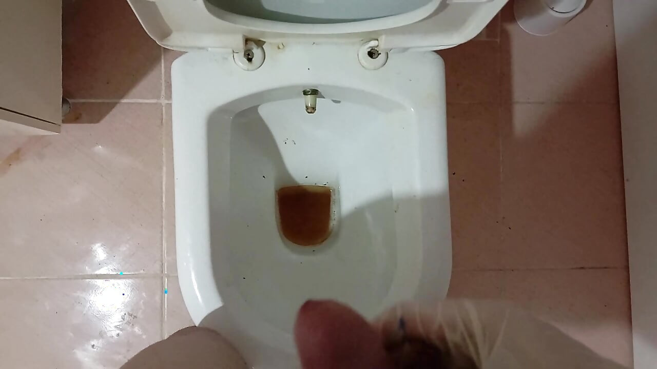 I pissing first with my little shemale dick and then masturbate and cum - Part 3