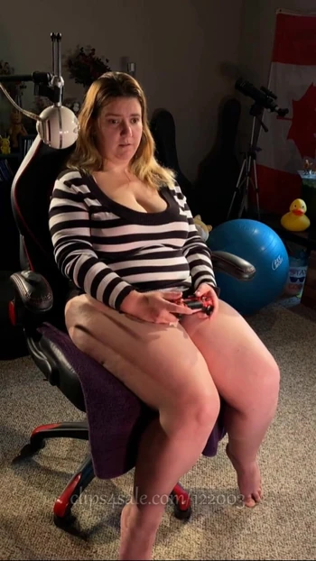 Epic moment from "Sitting on a Vibrator and Edging While Playing a Videogame - Vibrating Panties - Two Clitoral Orgasms -"