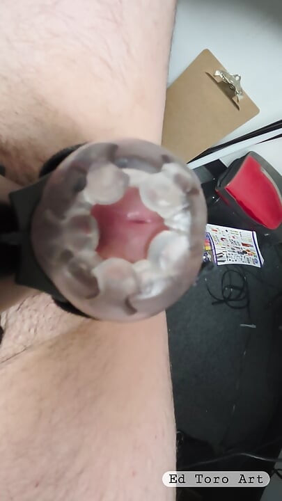 Big Cock cum shot with The Handy
