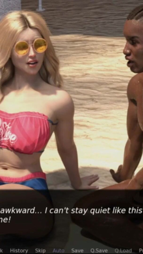 AWAM Cena de sexo - Grandes Paus Pretos na praia - Interracial - kimmytoonssuck | Clipe 1