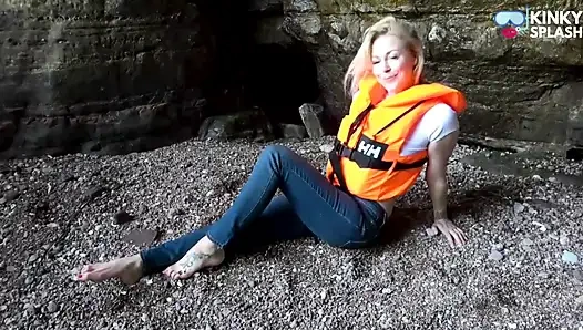 Lifejacket and Jeans on the Beach