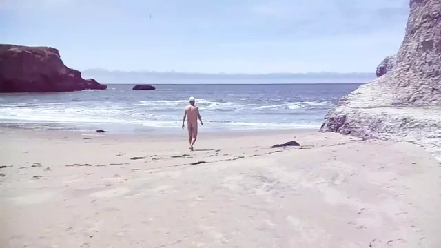 Taking a stroll at Bonny Doon nude beach in CA