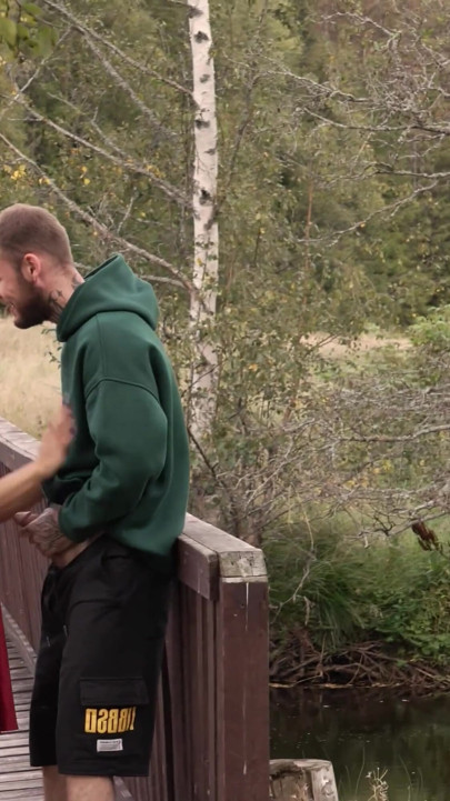 A Walk in Nature, I Fucked My Brunette Girlfriend on the Bridge and Filled Her Mouth