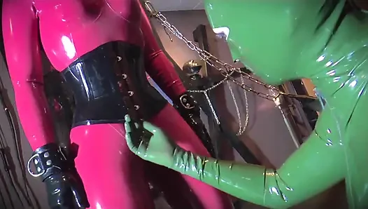 Latex Chicks Seduce Their Friend