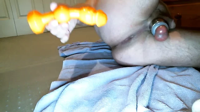 Rocket plug dildo in my slut hole