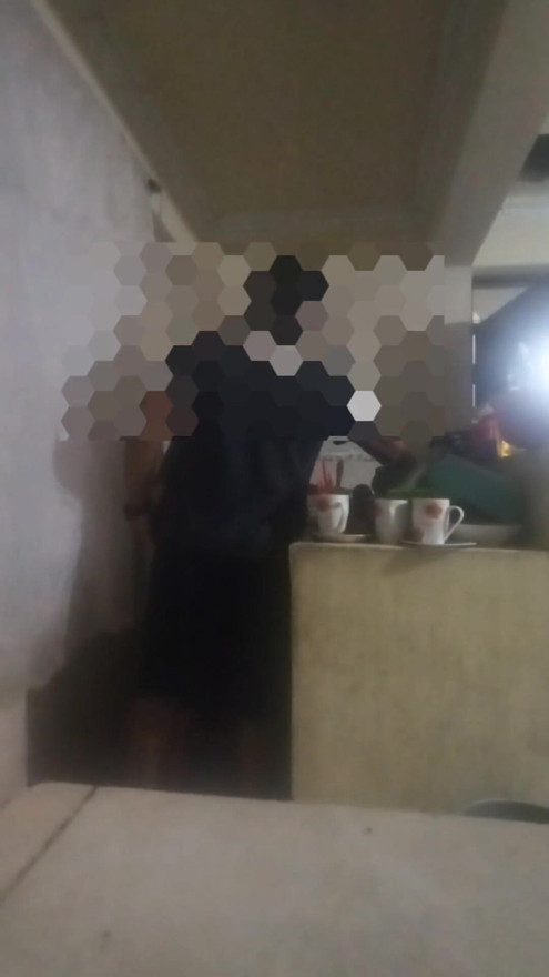 Maid fucked in the kitchen (almost discovered by my wife) | Clip 1