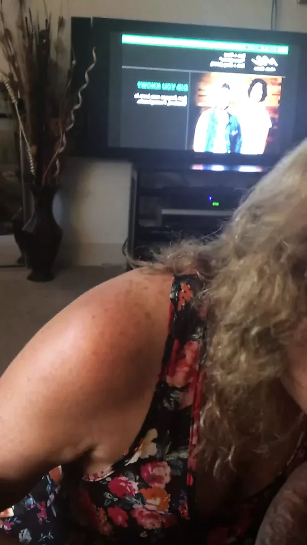 Ugly old scrubber suckin' off the black cock