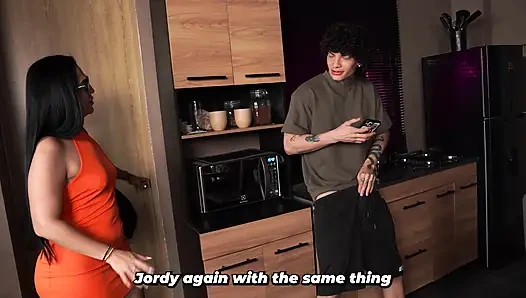 Big-bootied stepmother catches stepson masturbating and decides how to help him