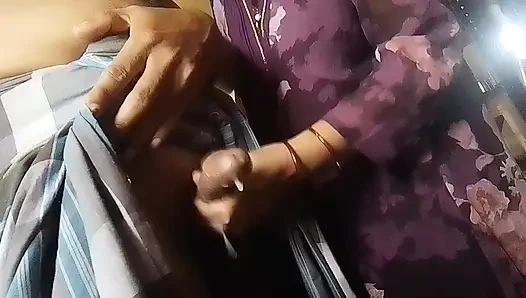 Tamil Village Girl Sucks Her Husband's Cock in the Kitchen