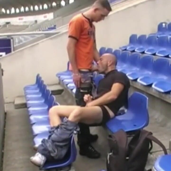 Fucked by straight Arab in stadium