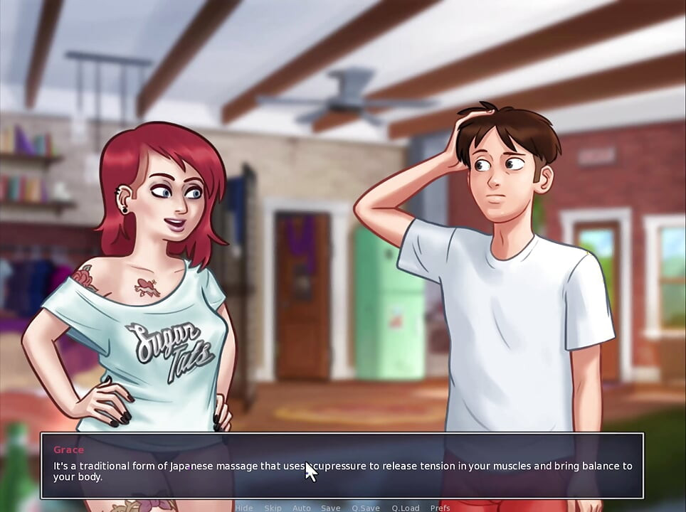Summertime Saga: I've seen Grace's boobs and Eve's hot body