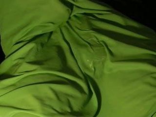 Vintage green nylon slip spurt