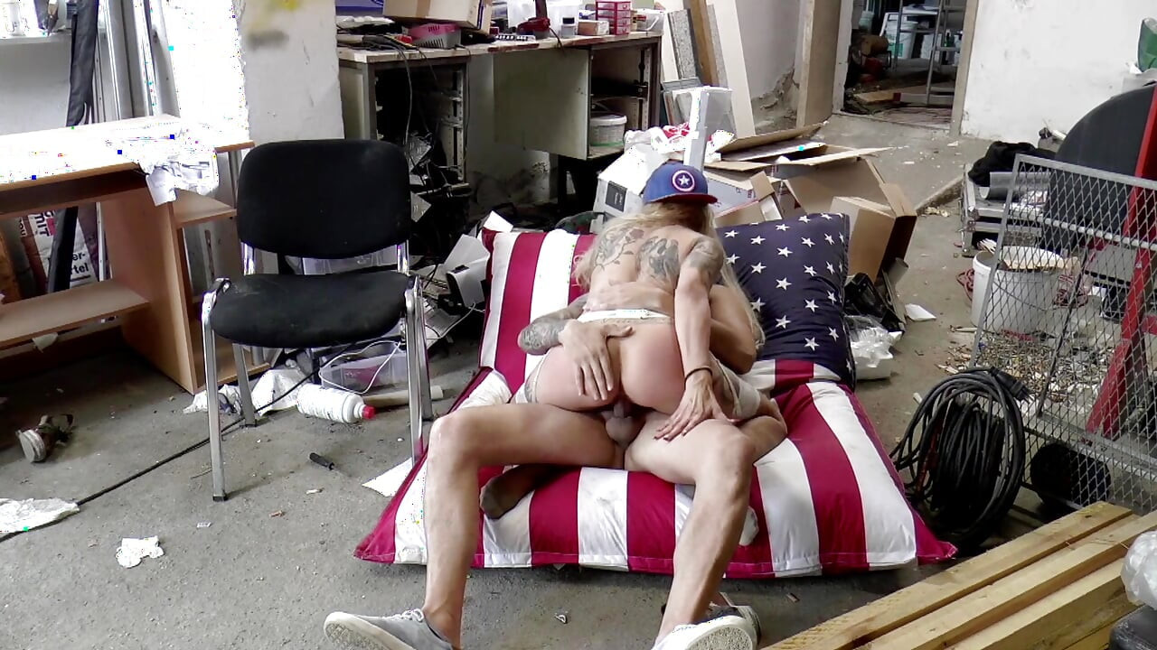 Tattooed busty chick gets fucked hard in her big round ass