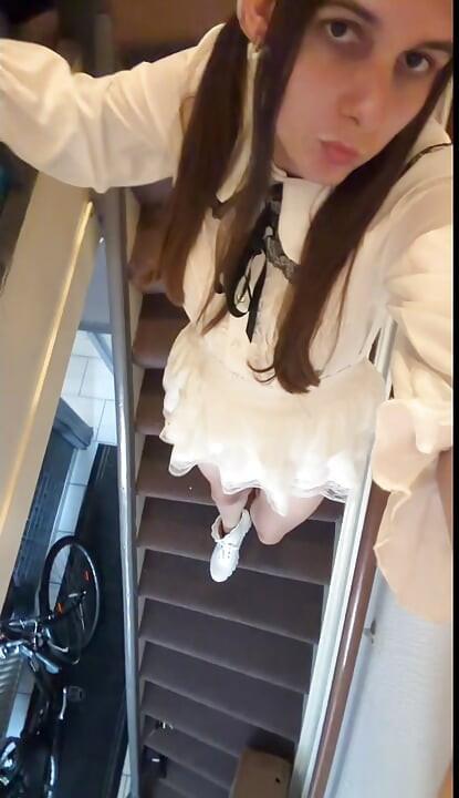 Dutch sissy slut gets shrunken away fucked raw and has her chastity keys destroyed