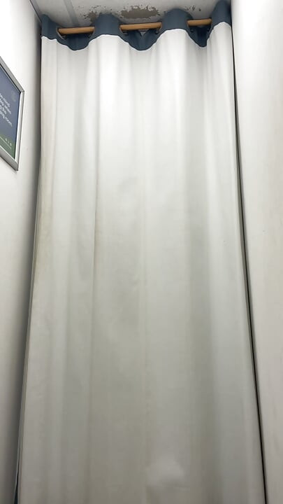 Striptease in a Shop as I Get Naked to Try on Dresses and a Bikini Top