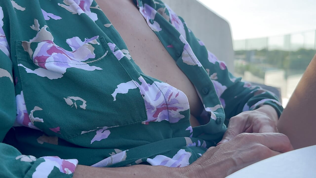 Descretely unbuttoning my shirt and exposing my pierced nipples in a public coffee shop