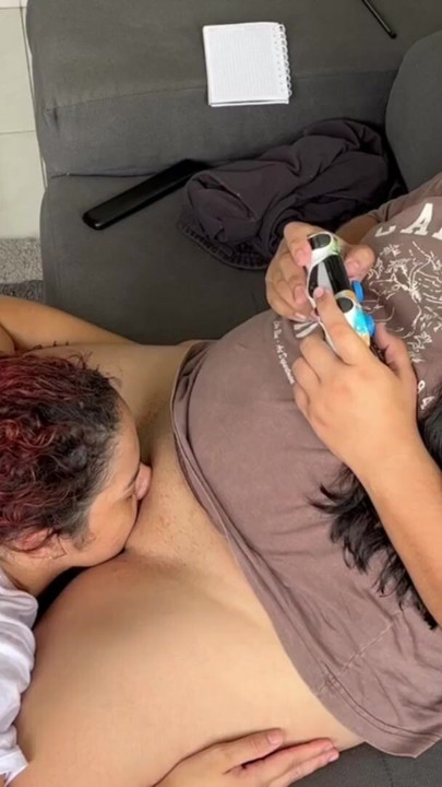 An important game and my stepsister just wants to lick my pussy | Clip 1