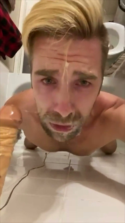 Fag Deepthroat Slimy Dildo | Clip 1