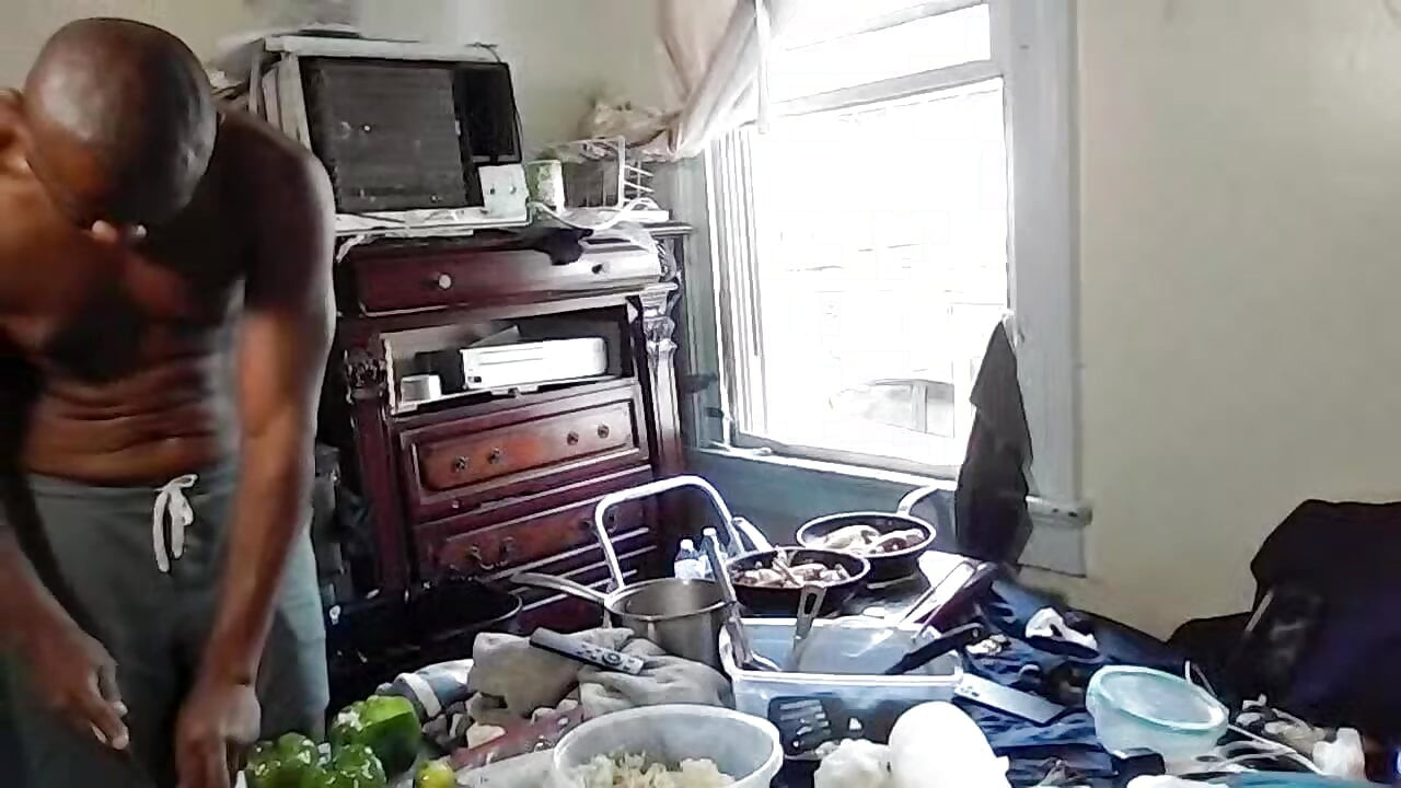 A different view of the chicken I fried in my room with the Portable Electric Stove Tops