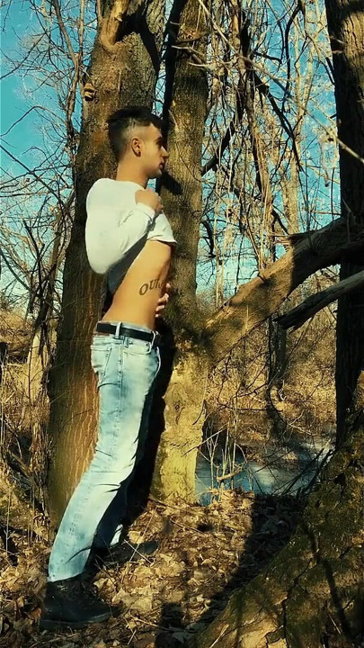 Skinny Twink Belly Is Growing Like Pregnant Outdoor - Belly Inflation