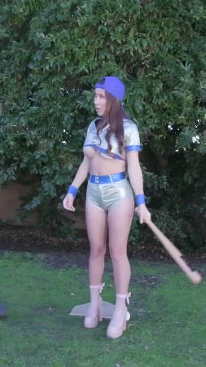 Big Titted Russian Bianca Burke Wants To Learn To Play Baseball, The Good Ol American Pastime - MYLF | Clip 1