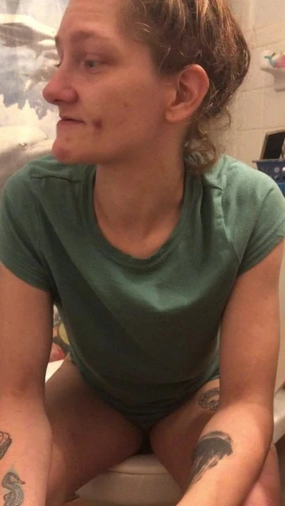 Girlfriend peeing in bathroom again