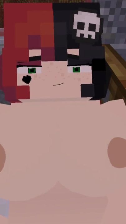 Key moment from "Minecraft Jenny Mod Meeting Ellie, a Goth dommy mommy and she calls us a good boy, picks us up and face fucks"