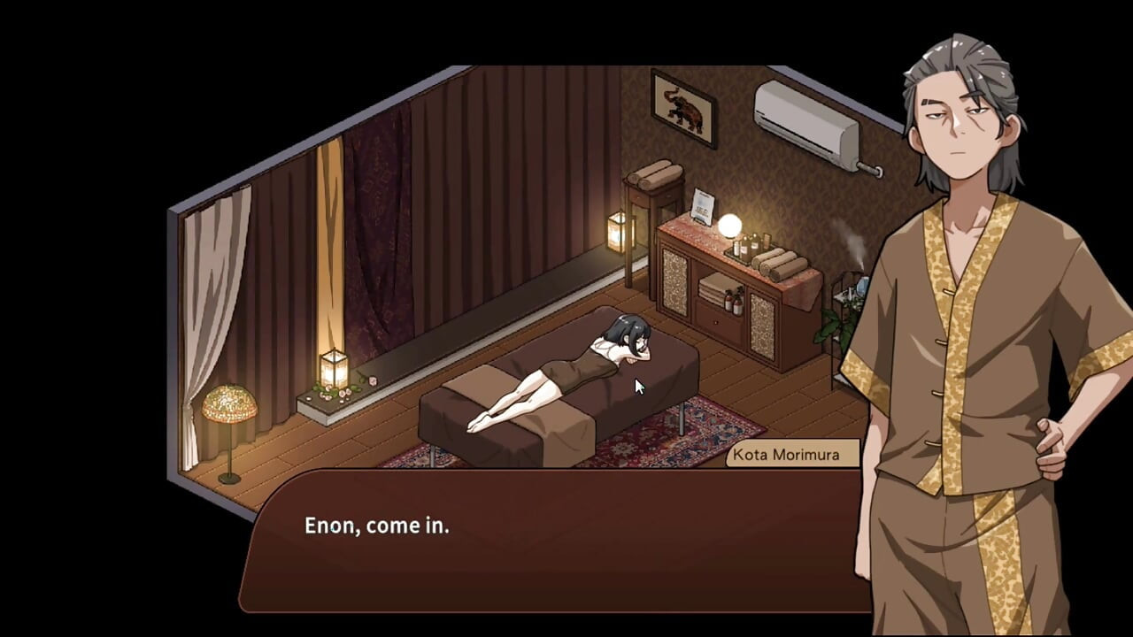 Salão de massagem tradicional lasciva - massagem erótica de Enon se transforma em sexo - jogo hentai