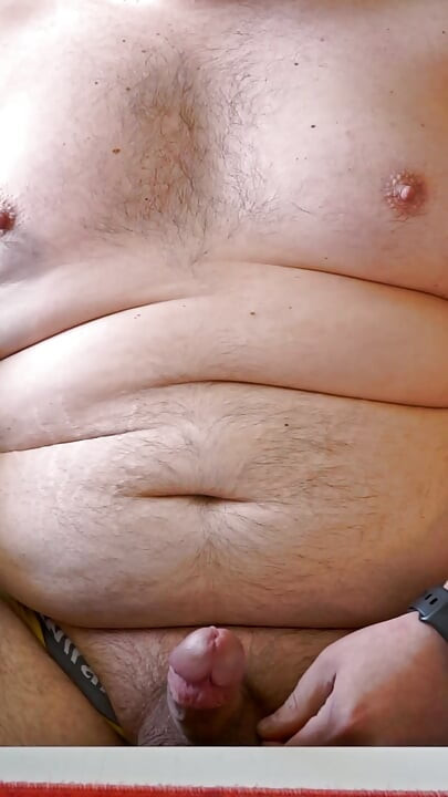 Fat Hairy Chub Masturbating Out Publicly On Cam