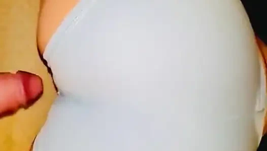 Rubbing My Big Cock on Wifes Perfect Tight Cameltoe in Yoga Shorts Doggystyle