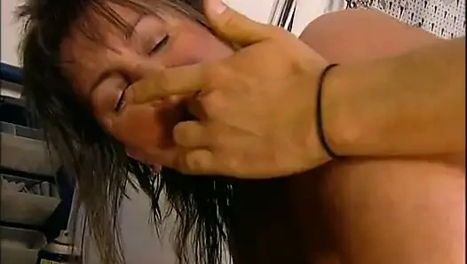 Anal granny gets sprayed in the mouth