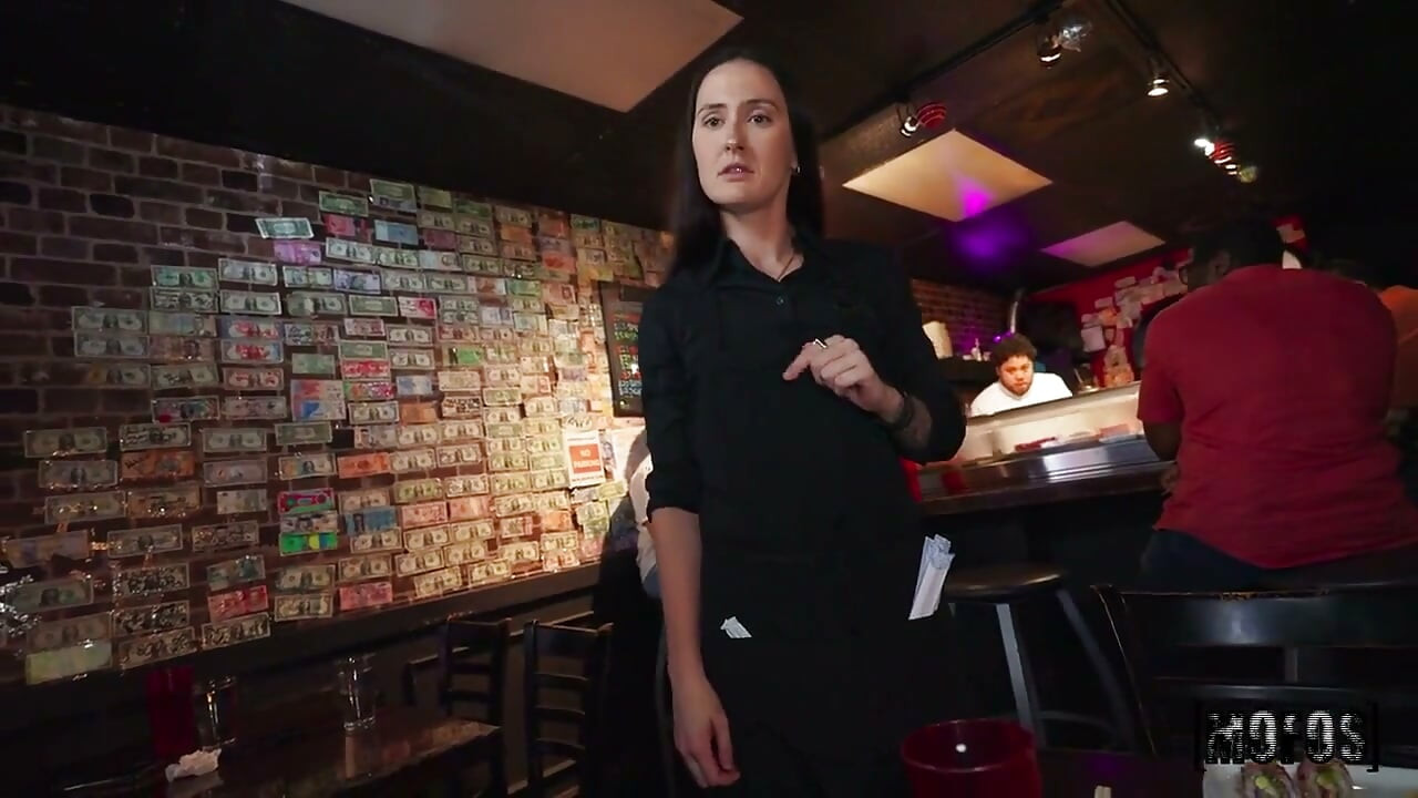 Lets Post It - Cute Inked Blonde Rides Cock POV in Public Bar