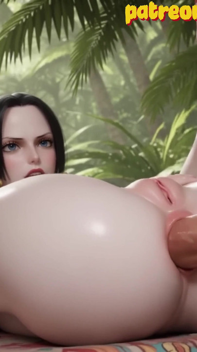 Animowany Boa Hancock One Piece anal footjob Hentai Blowjob