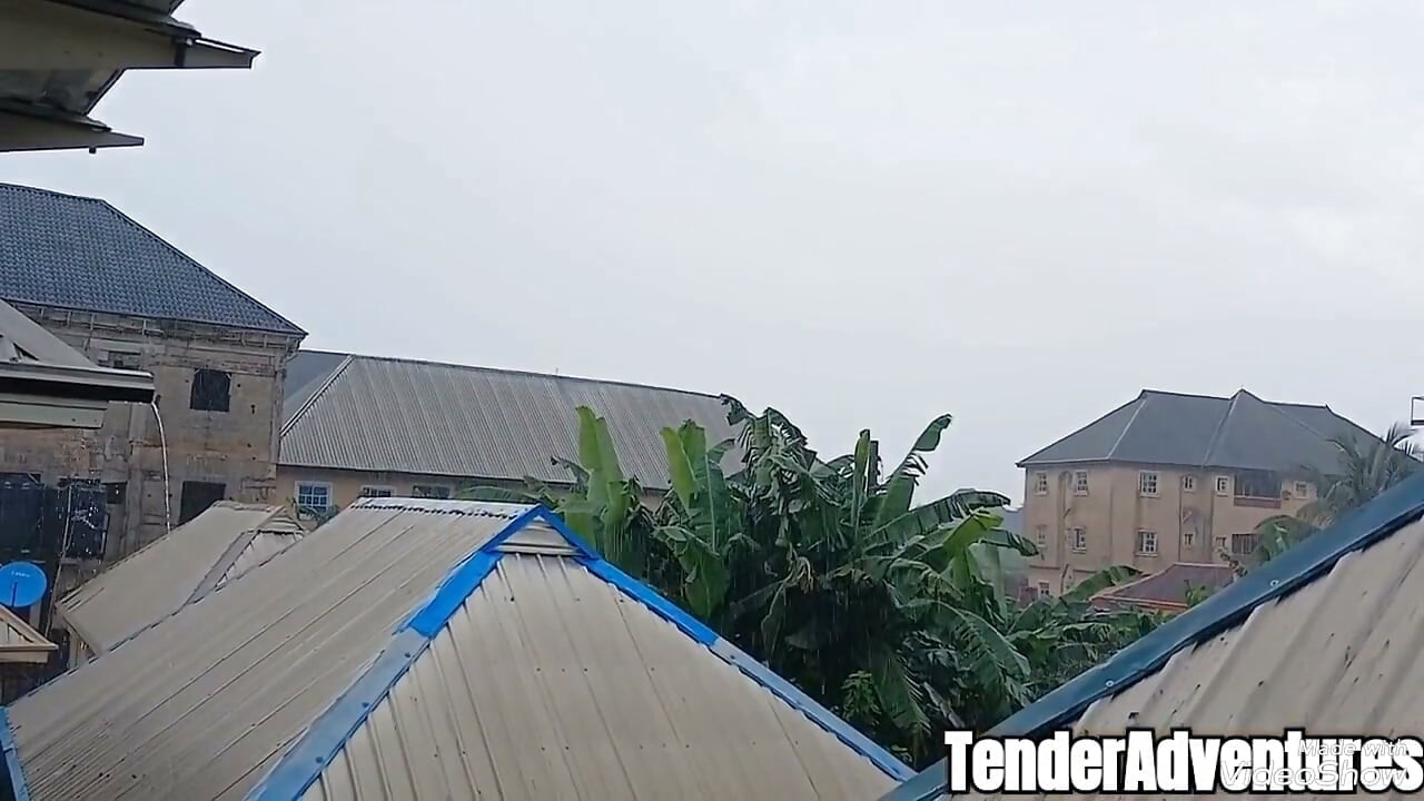 Black Couple Rainy Day Missionary Fuck