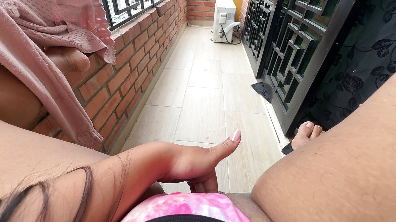 Last night I was walking around the balcony in my underwear and I saw my neighbor looking over here so I decided to masturbate this morning to see if I would go out and