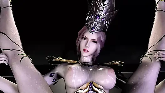 3D cute cosplay slut cheating with big dick