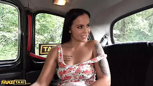 Fake Taxi Tattoo teen Jennifer Mendez fucked hard by cabbie