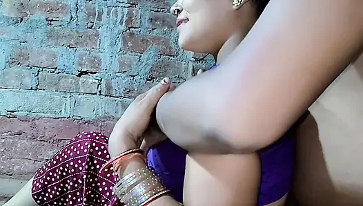 Beautiful Indian Desi Chachi first time home