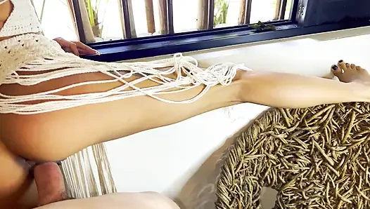 Violeta grey, kolumbianische süße nimmt es und isst es